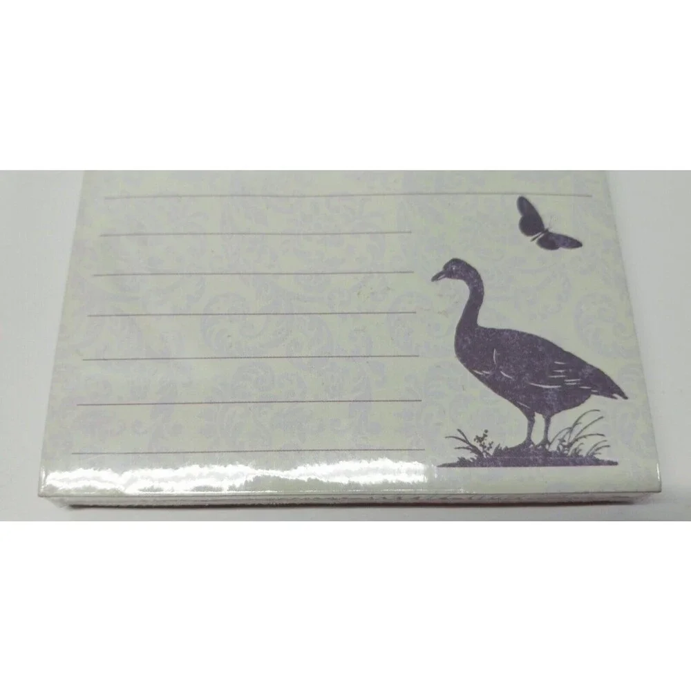 Punch Studio Jeweled Green Paisley S Monogram Goose Butterfly Magnetic Notepad